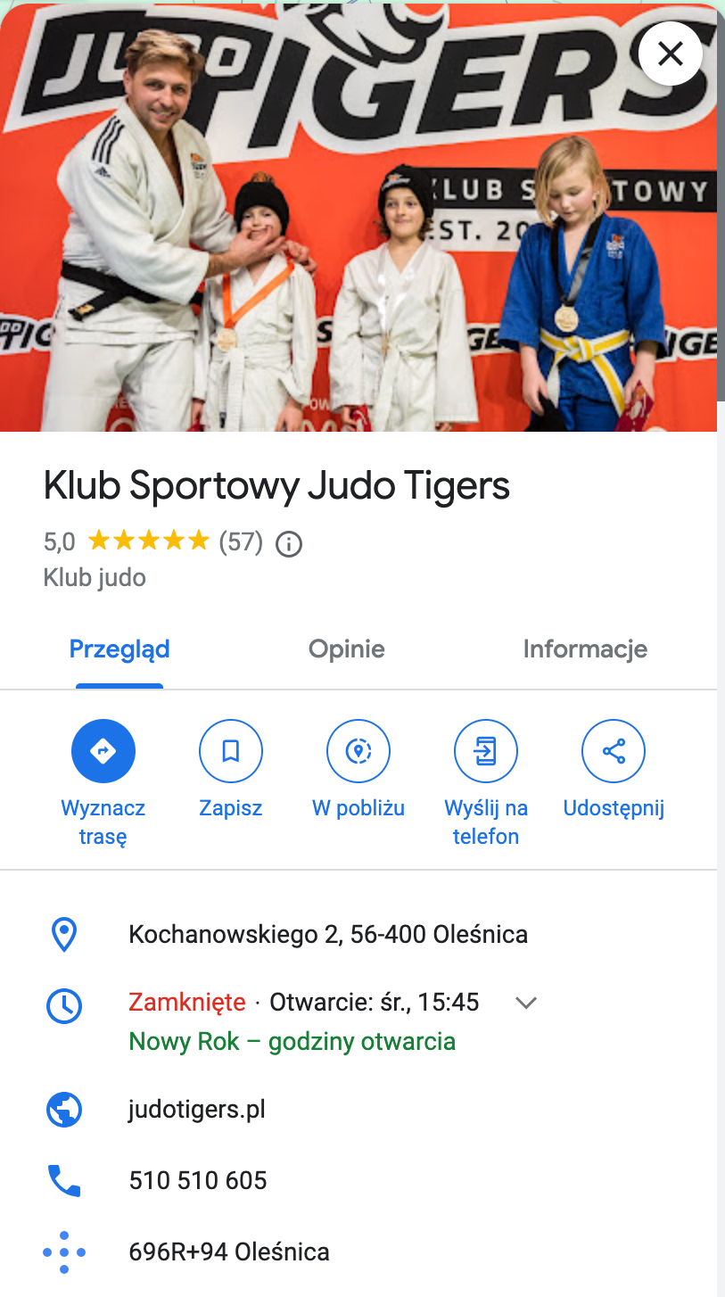 #19: Zadbaj o wizytówkę klubu sportowego na Mapach Google